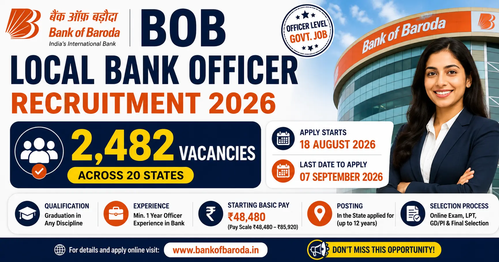 Bank of Baroda LBO Recruitment 2026