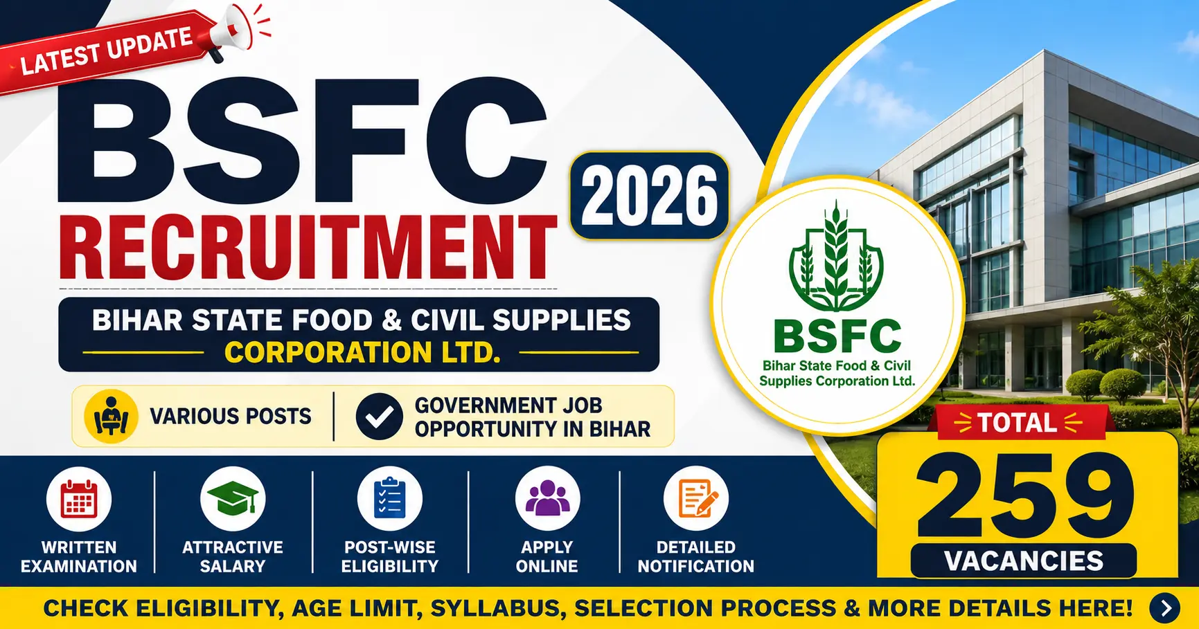 BCECE BSFC Recruitment 2026 Online Form