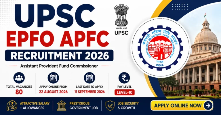 UPSC EPFO, APFC Apply Online 2026