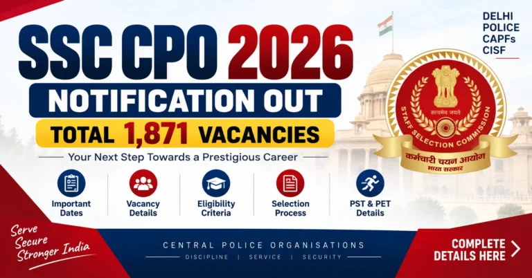 SSC CPO SI Recruitment 2026 Online Form Live