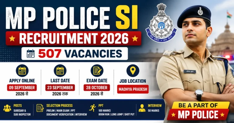 MPESB MP Police SI & Subedar Recruitment 2026